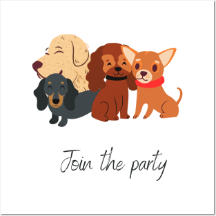 Pet animal bulldog chihuahua party Posters and Art